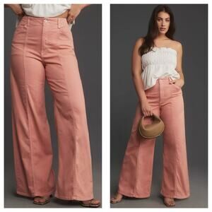 Anthropologie Maeve The Delaney Clean-Seamed High-Rise Wide-Leg Jeans Size 31
